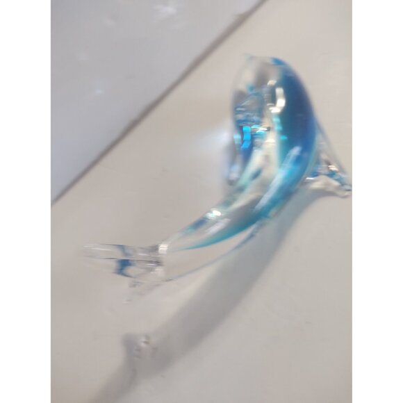 Murano Glass Hand Blown Dolphin Figurine  6" x 4" x 2 1/2" - Picture 5 of 12